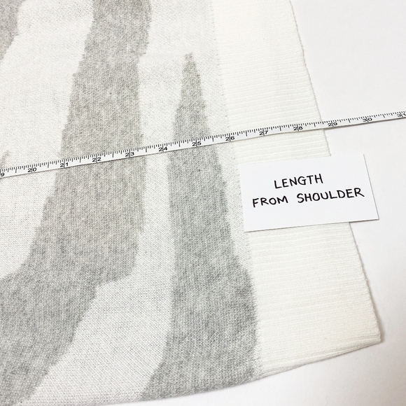 Fate Zebra Crew Neck Sweater NWT new 1X gray ivory stripe intarsia neutral - Picture 6 of 9